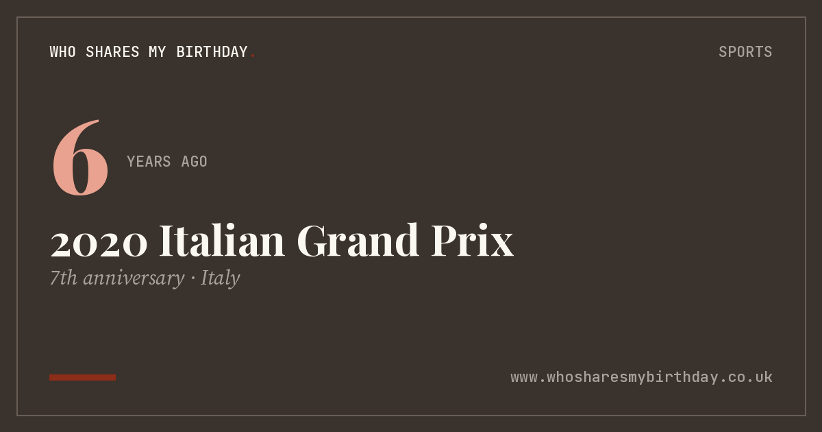 2020 Italian Grand Prix