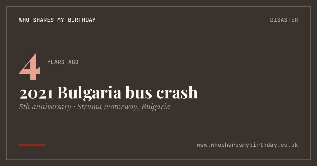 2021 Bulgaria bus crash