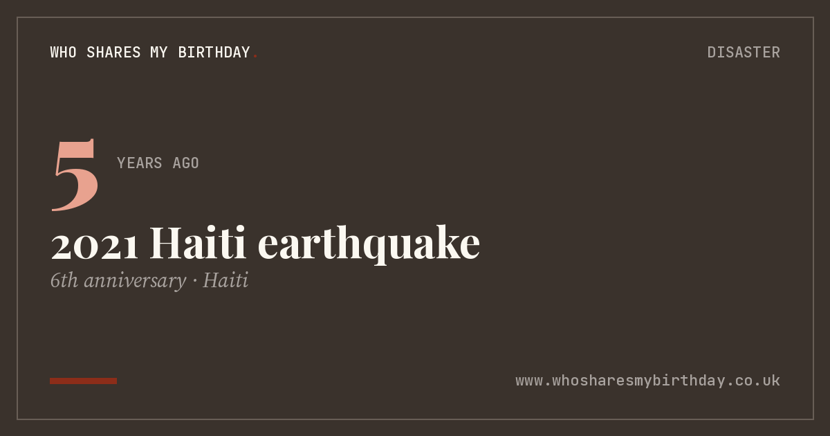2021 Haiti earthquake