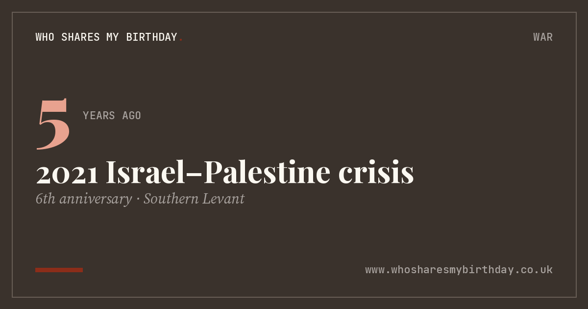 2021 Israel–Palestine crisis