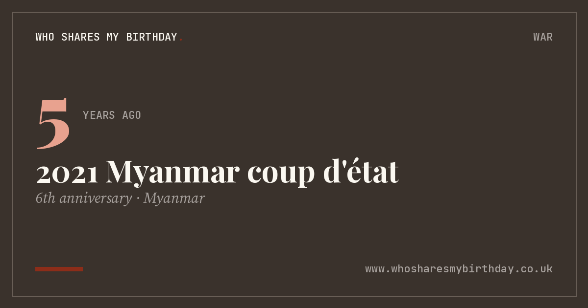 2021 Myanmar coup d'état