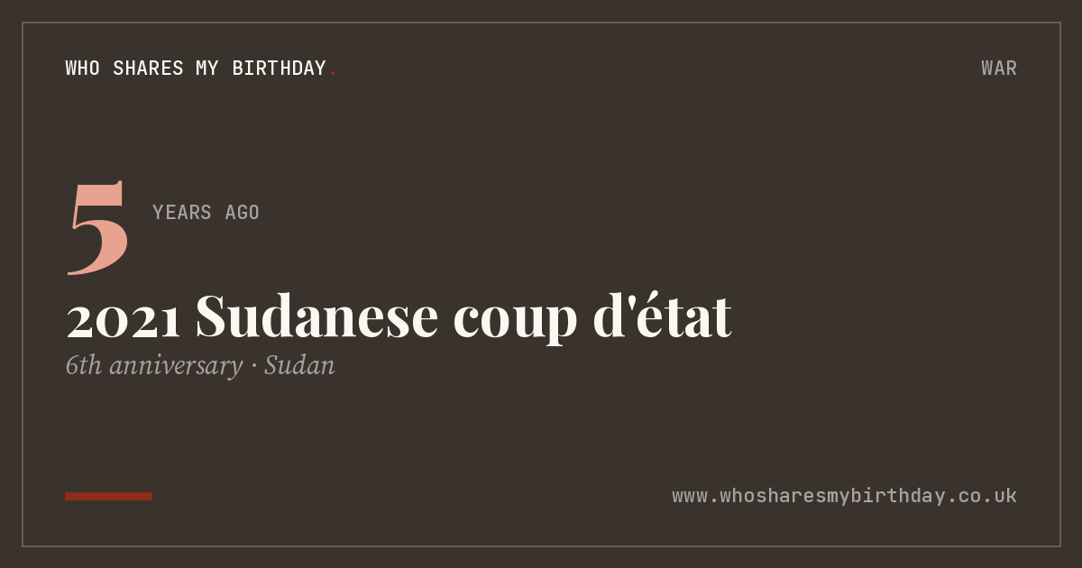 2021 Sudanese coup d'état