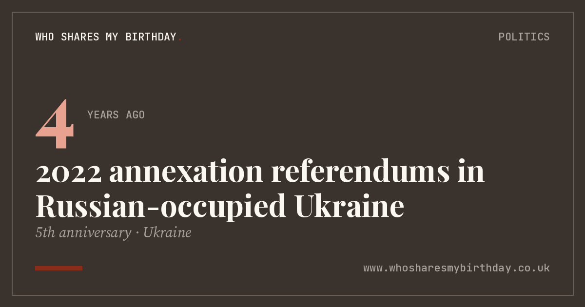 2022 annexation referendums in Russian-occupied Ukraine