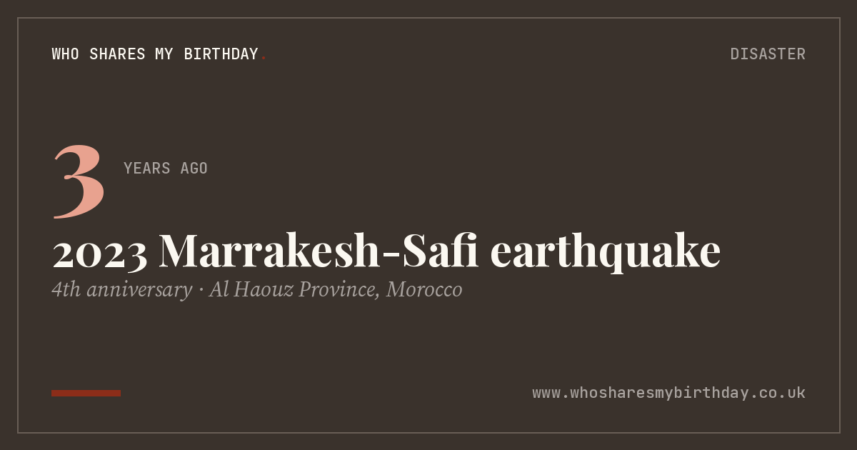 2023 Marrakesh-Safi earthquake