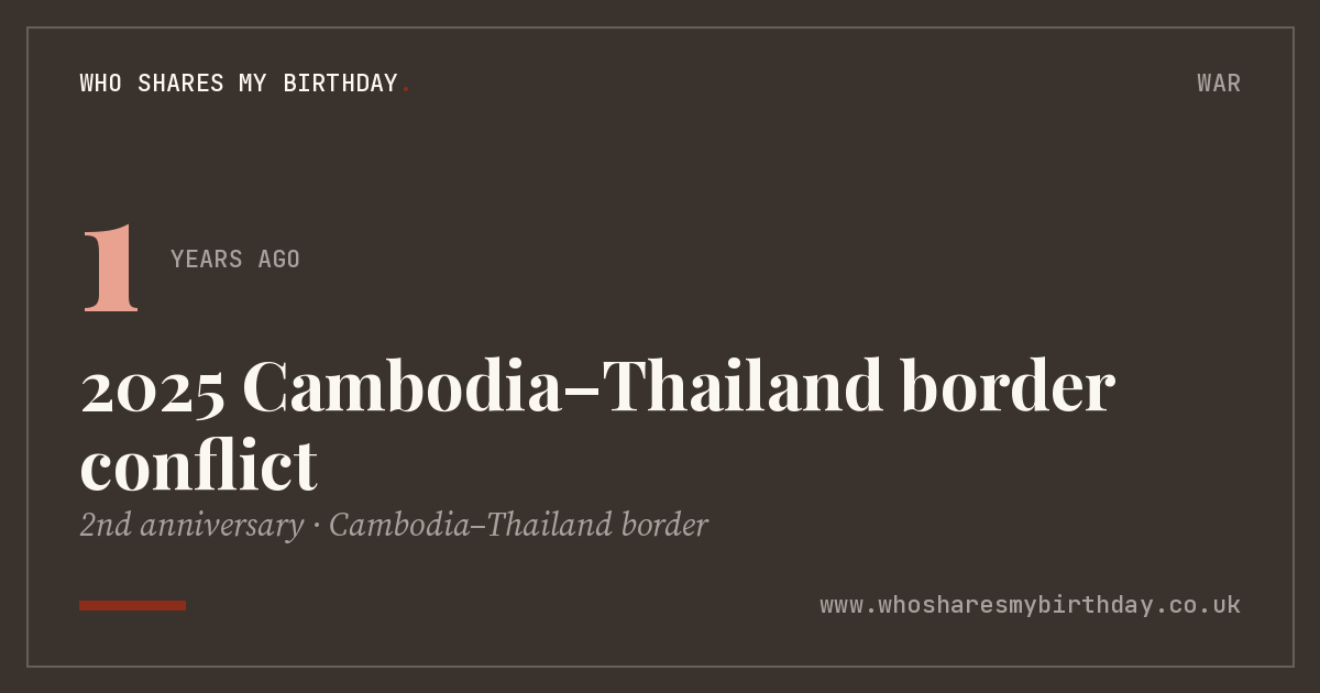 2025 Cambodia–Thailand border conflict
