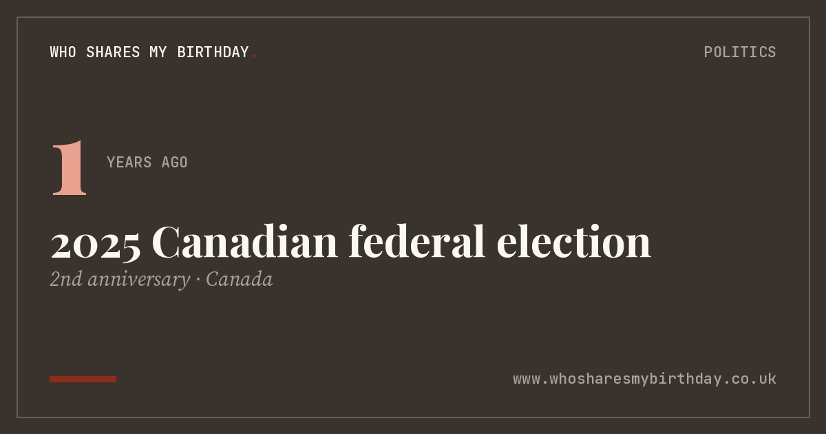 2025 Canadian federal election