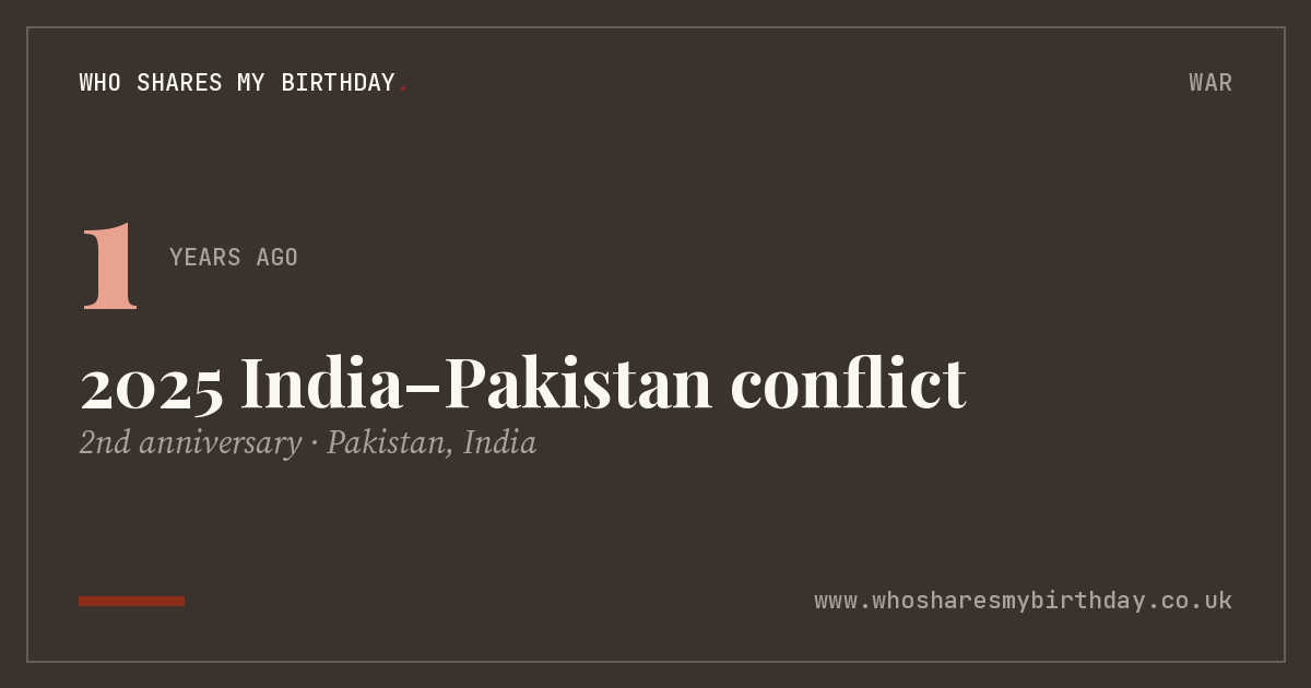 2025 India–Pakistan conflict