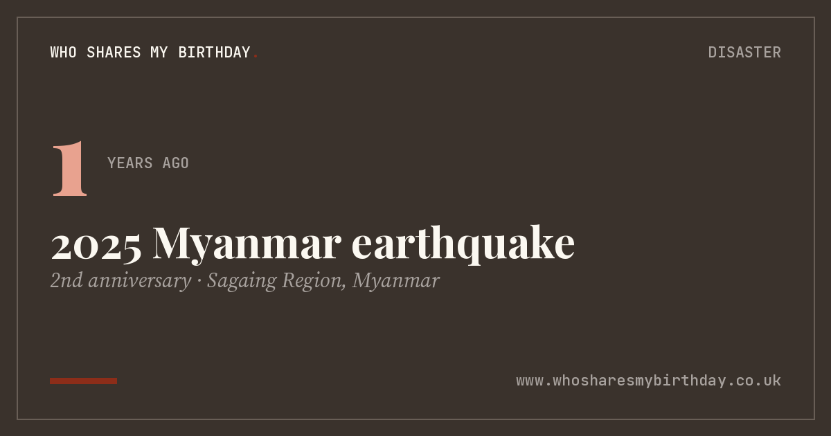 2025 Myanmar earthquake