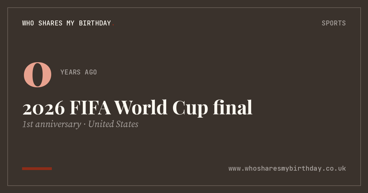 2026 FIFA World Cup final