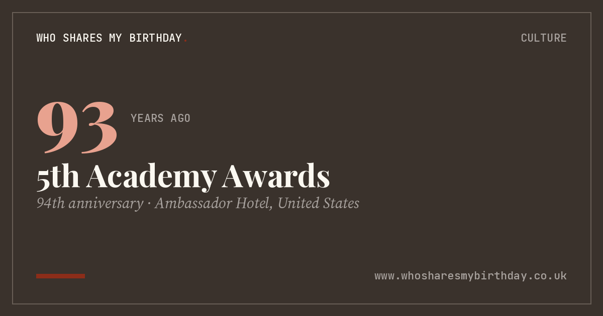 5th Academy Awards