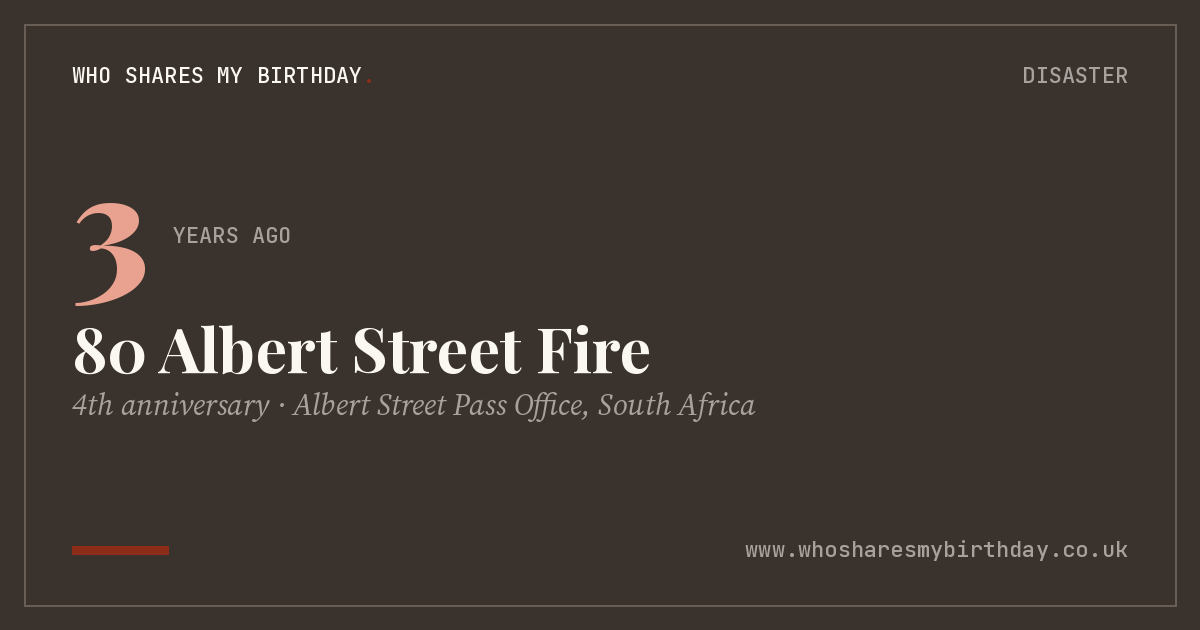 80 Albert Street Fire