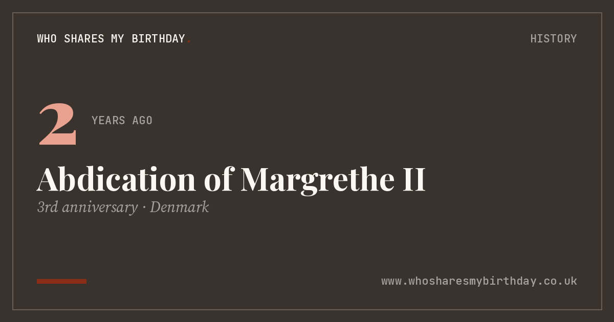 Abdication of Margrethe II
