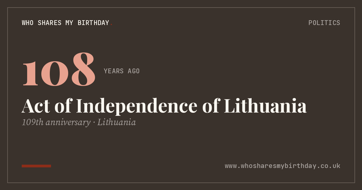 Act of Independence of Lithuania
