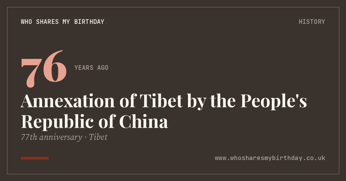 Annexation of Tibet by the People's Republic of China