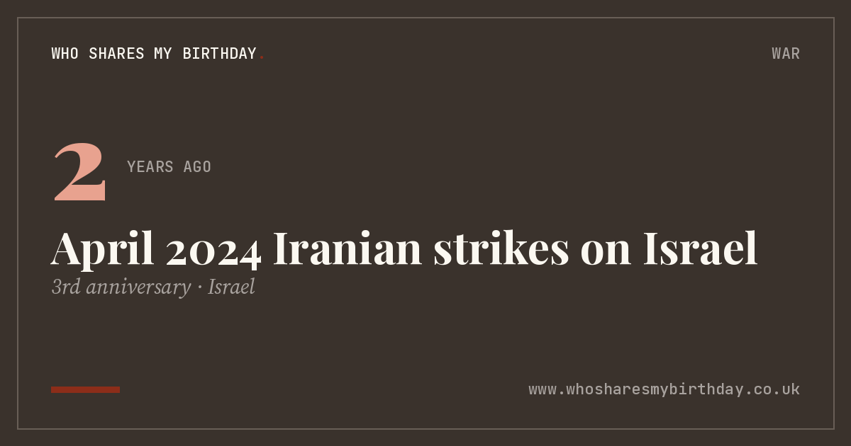 April 2024 Iranian strikes on Israel
