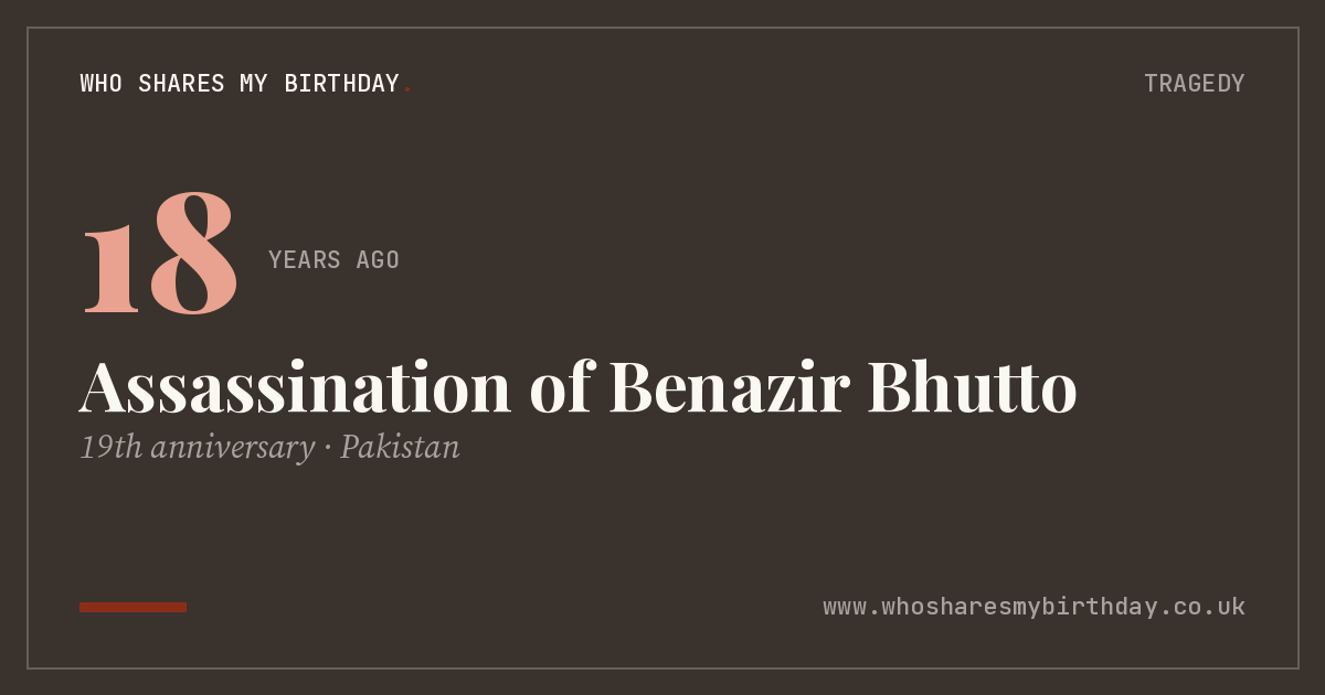 Assassination of Benazir Bhutto