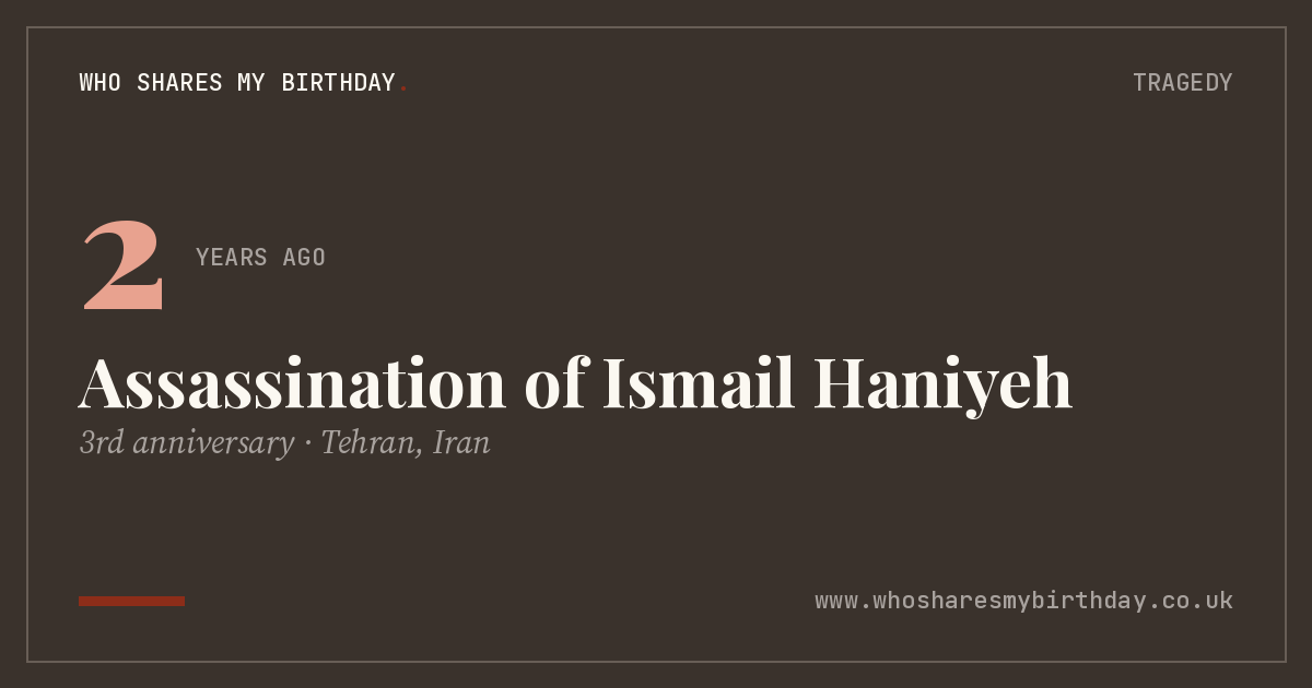 Assassination of Ismail Haniyeh
