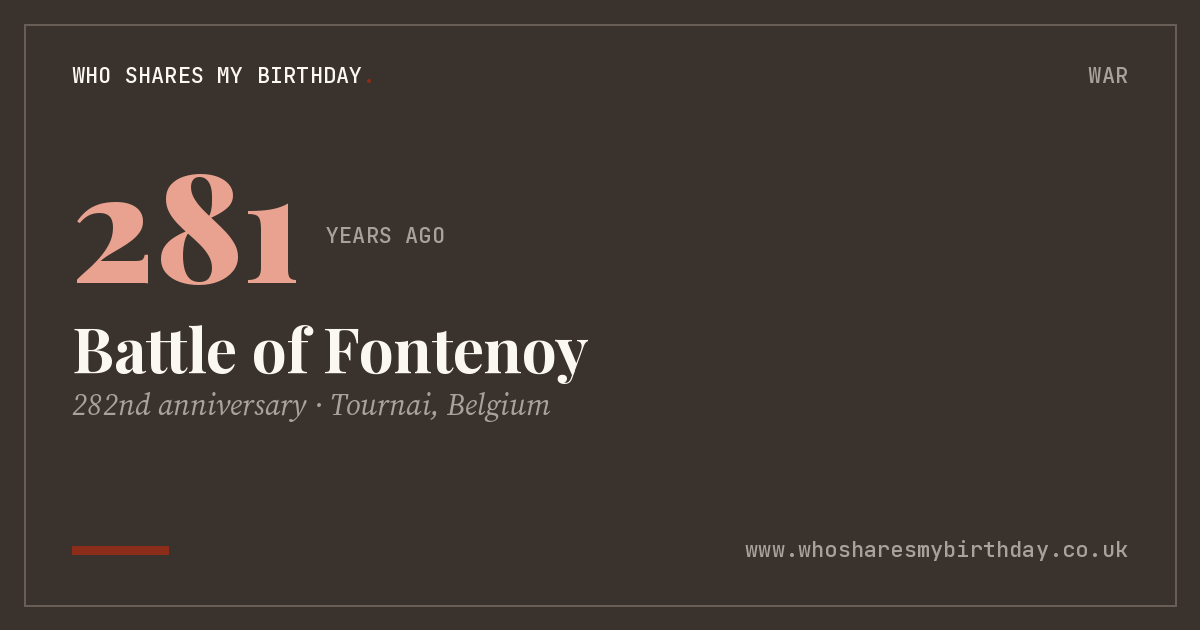 Battle of Fontenoy