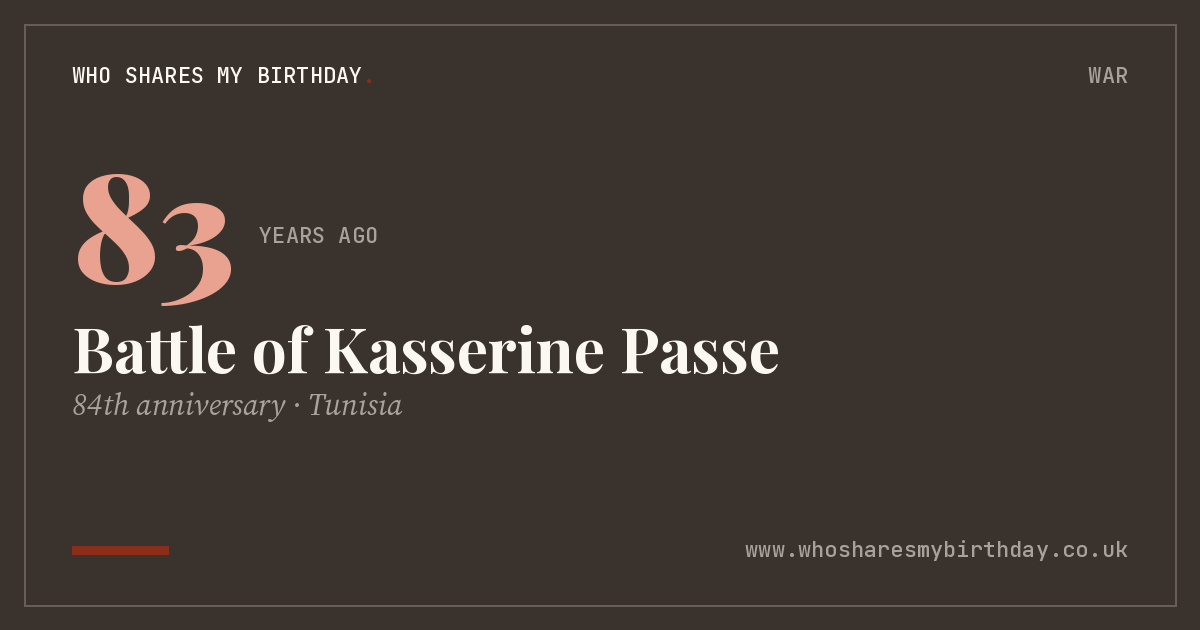Battle of Kasserine Passe