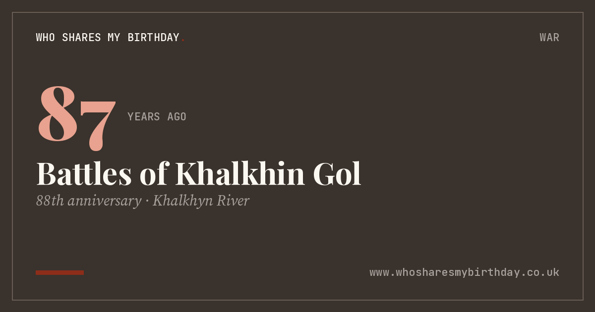 Battles of Khalkhin Gol