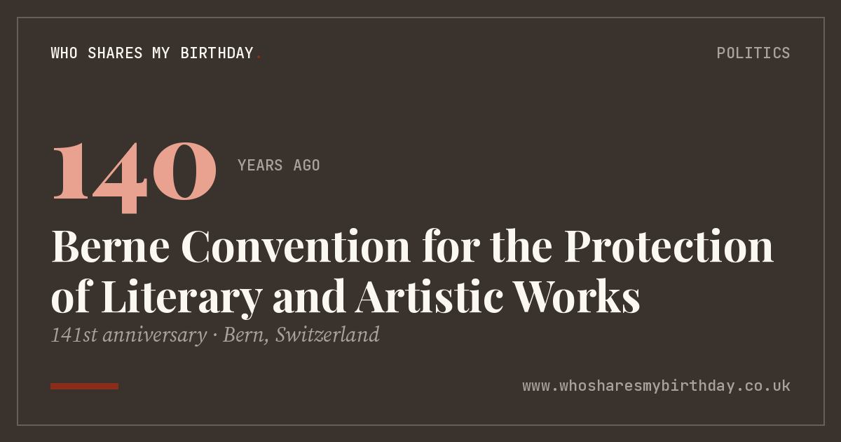 Berne Convention for the Protection of Literary and Artistic Works