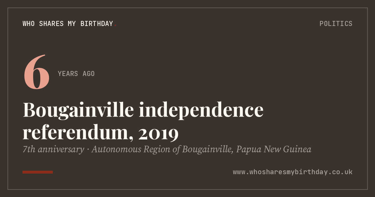 Bougainville independence referendum, 2019