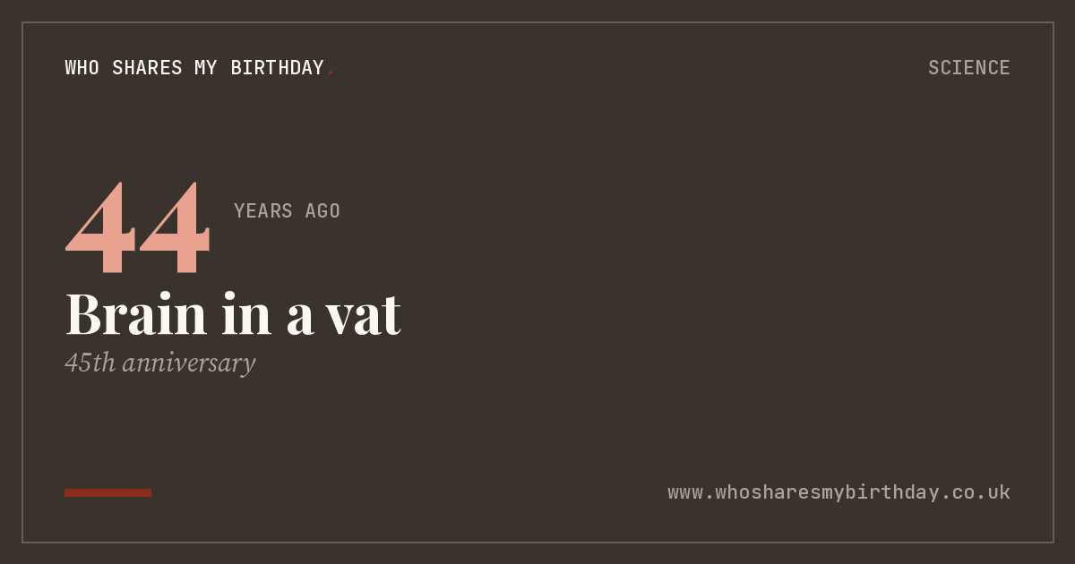 Brain in a vat