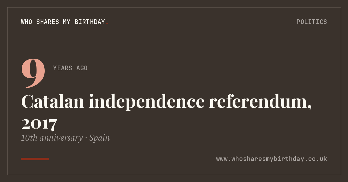 Catalan independence referendum, 2017