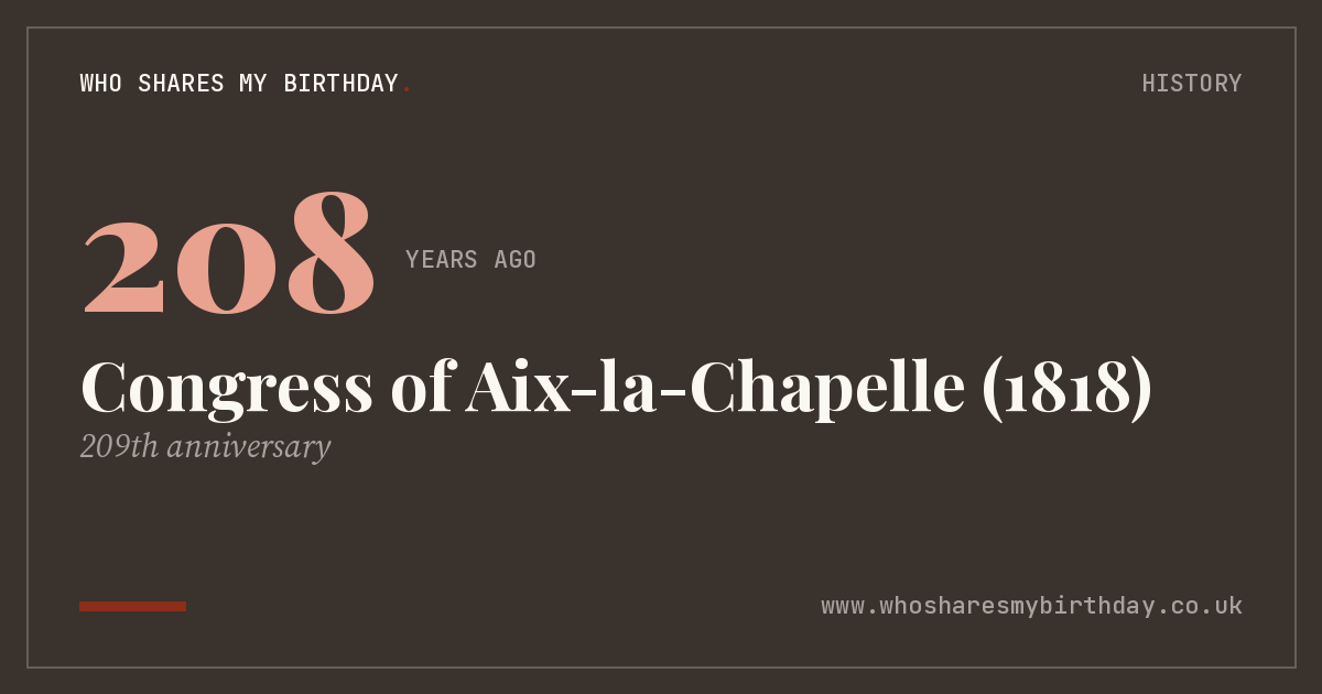 Congress of Aix-la-Chapelle (1818)