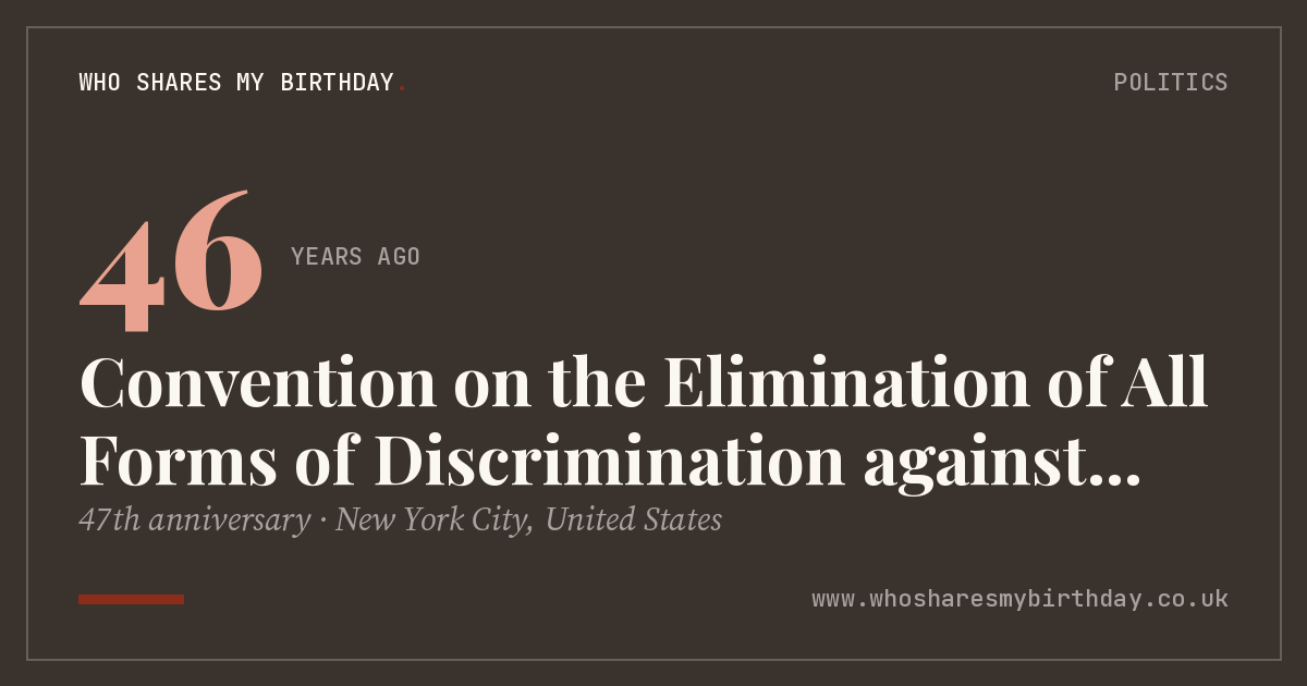 Convention on the Elimination of All Forms of Discrimination against Women