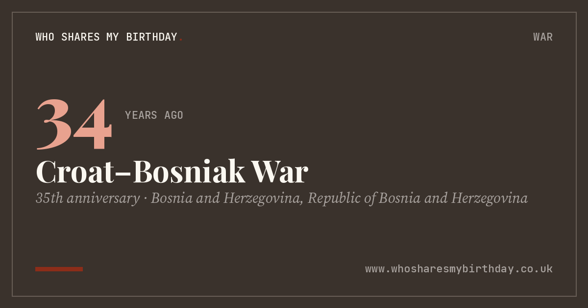 Croat–Bosniak War
