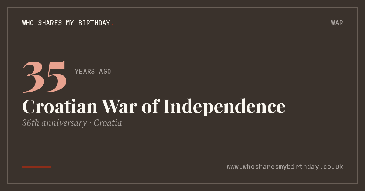 Croatian War of Independence