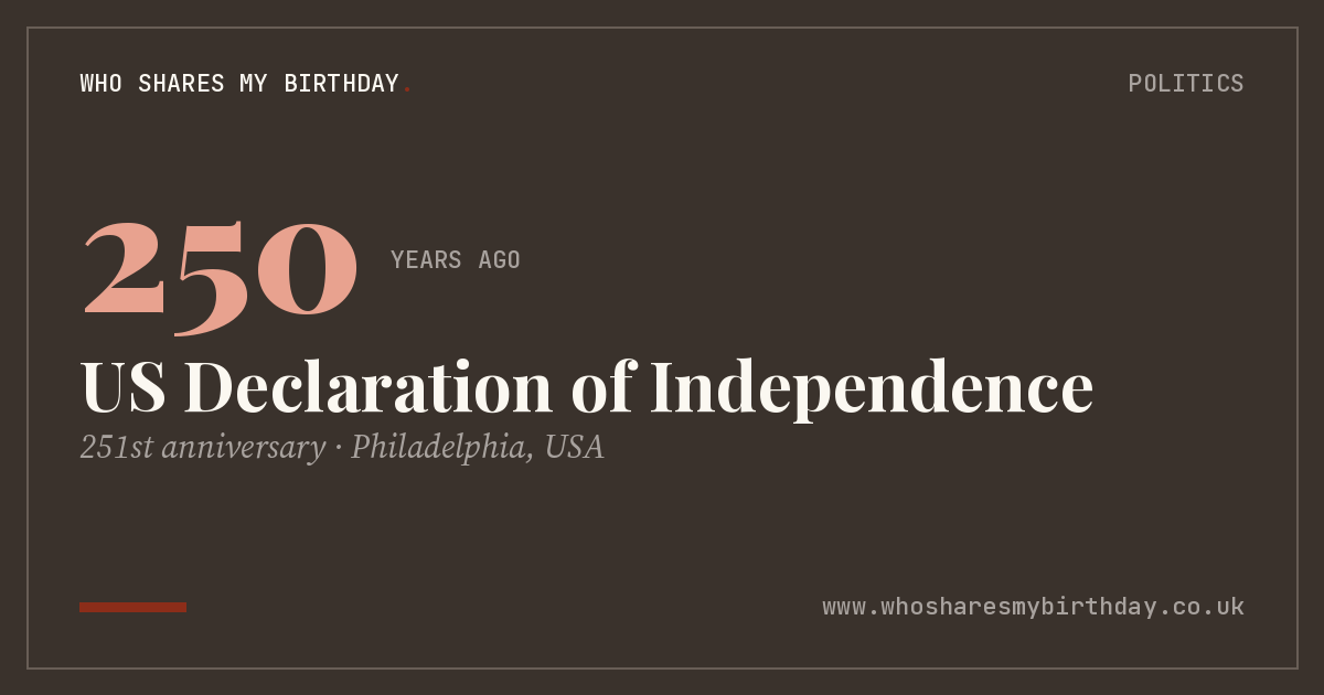 US Declaration of Independence