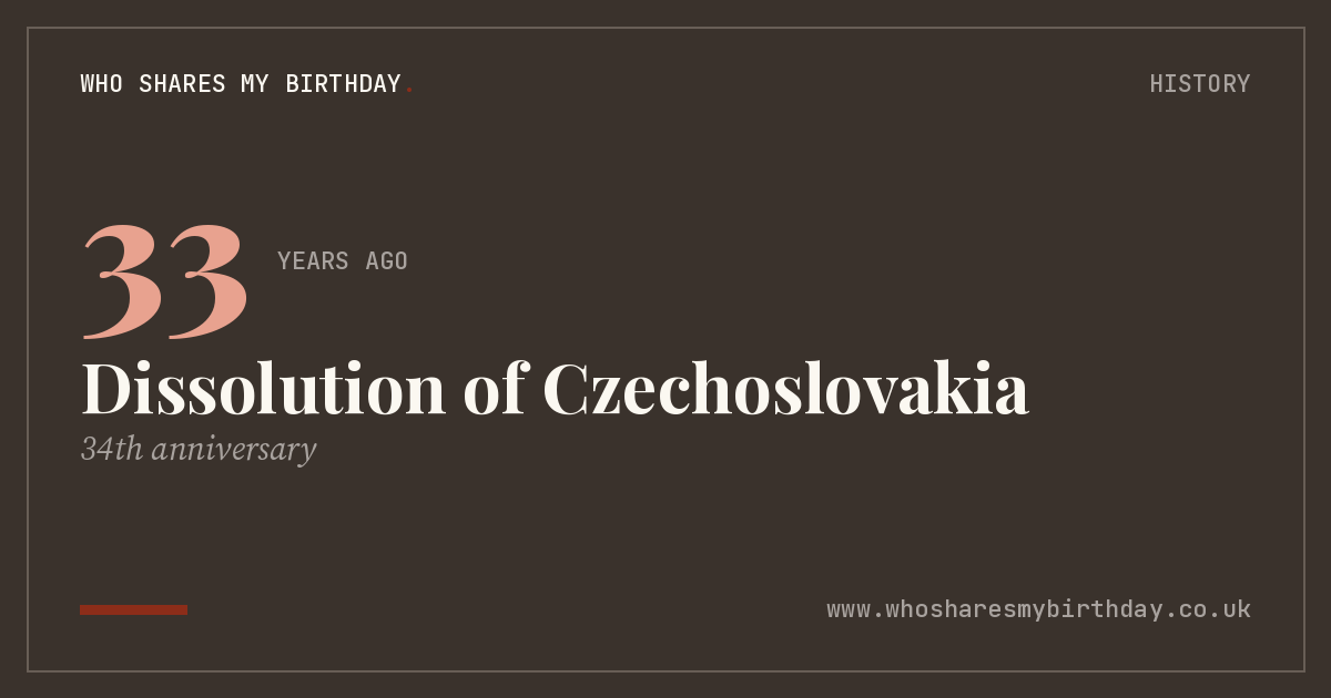 Dissolution of Czechoslovakia
