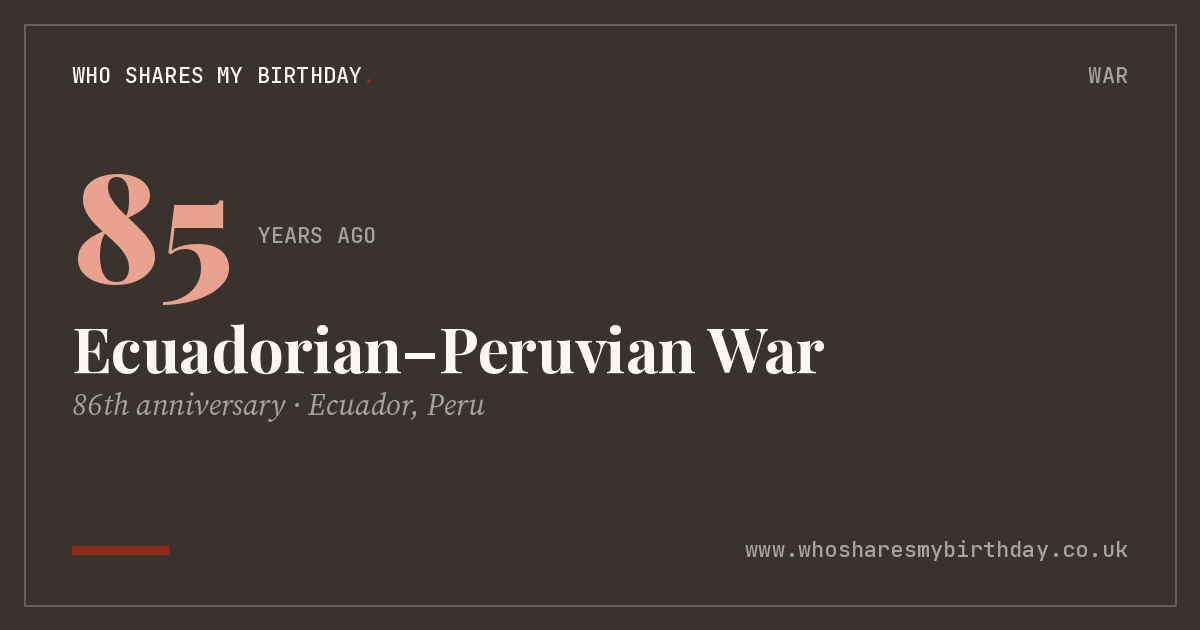 Ecuadorian–Peruvian War