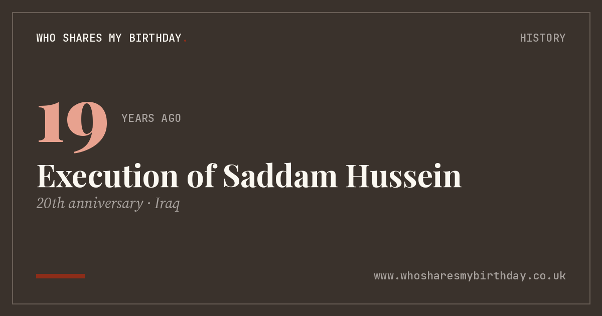 Execution of Saddam Hussein