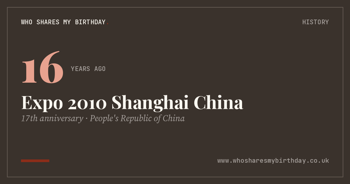 Expo 2010 Shanghai China