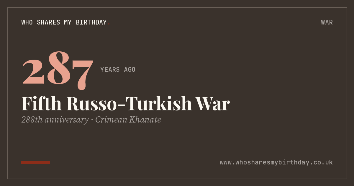 Fifth Russo-Turkish War