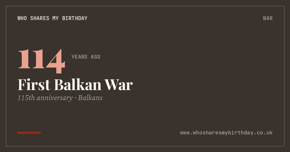 First Balkan War