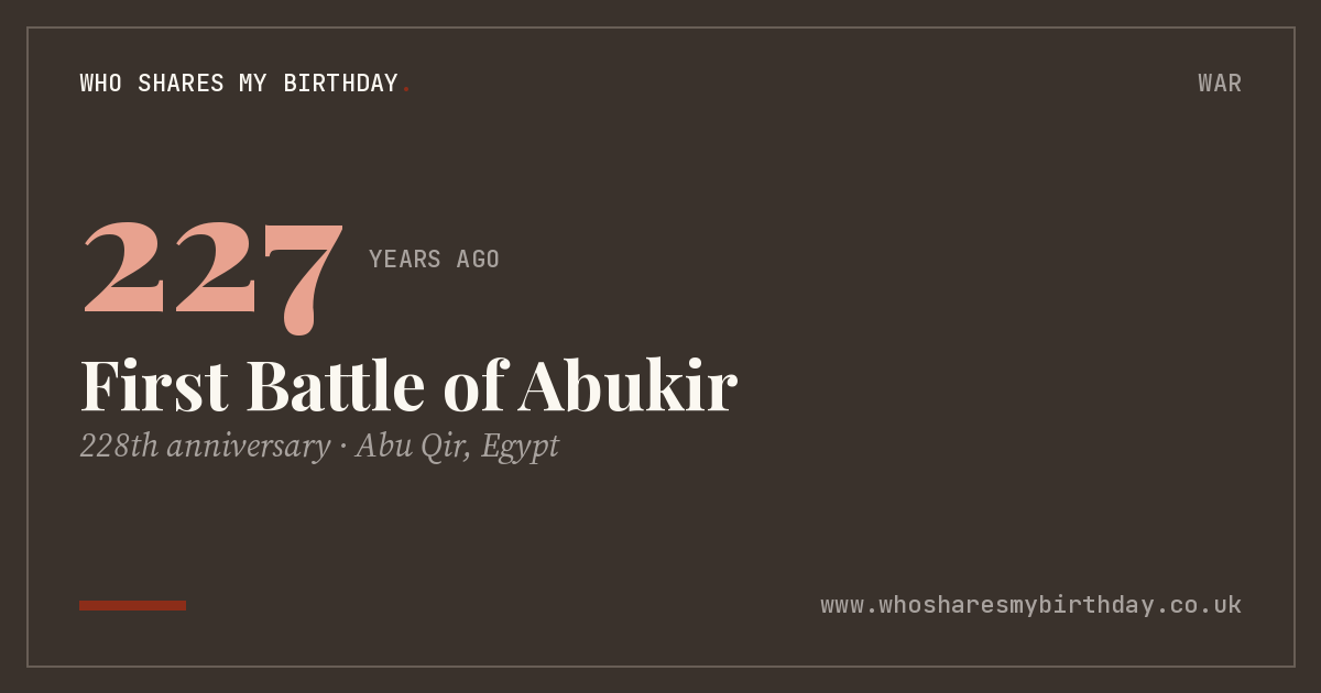 First Battle of Abukir
