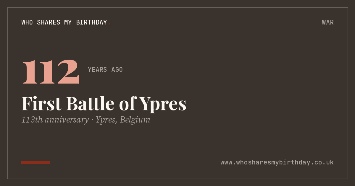 First Battle of Ypres