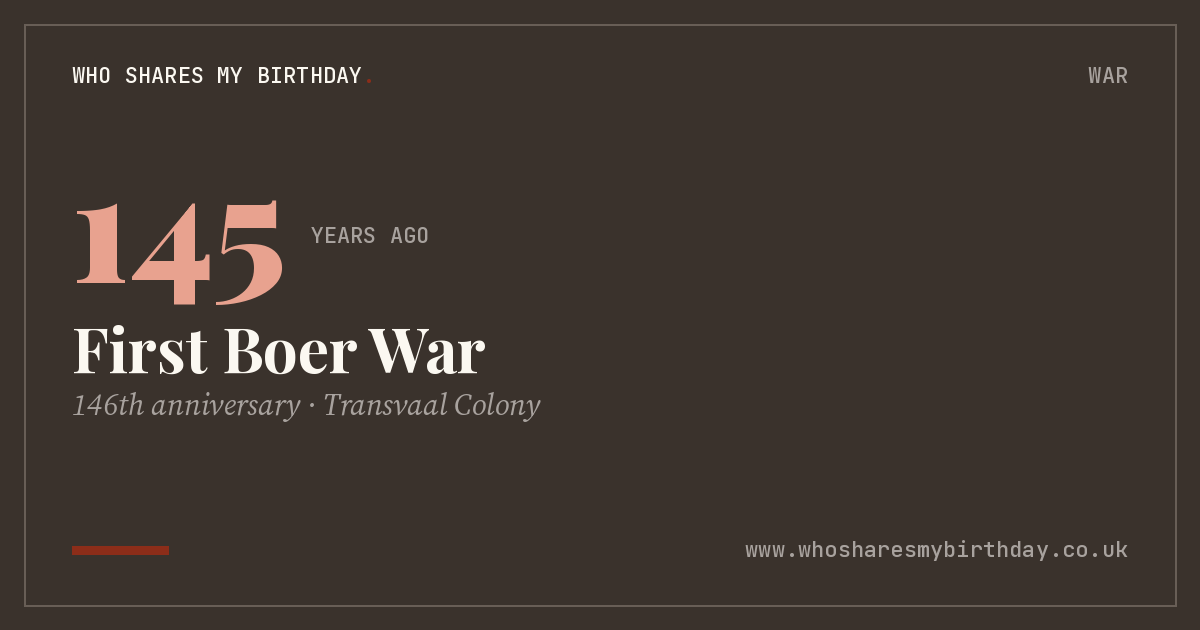 First Boer War