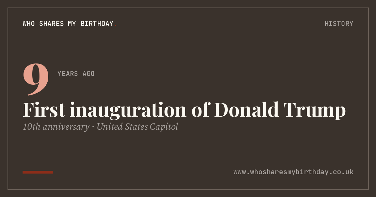 First inauguration of Donald Trump