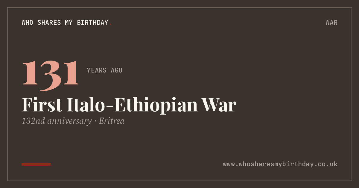 First Italo-Ethiopian War