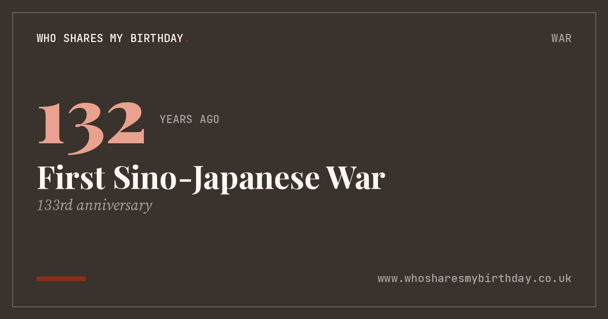 First Sino-Japanese War