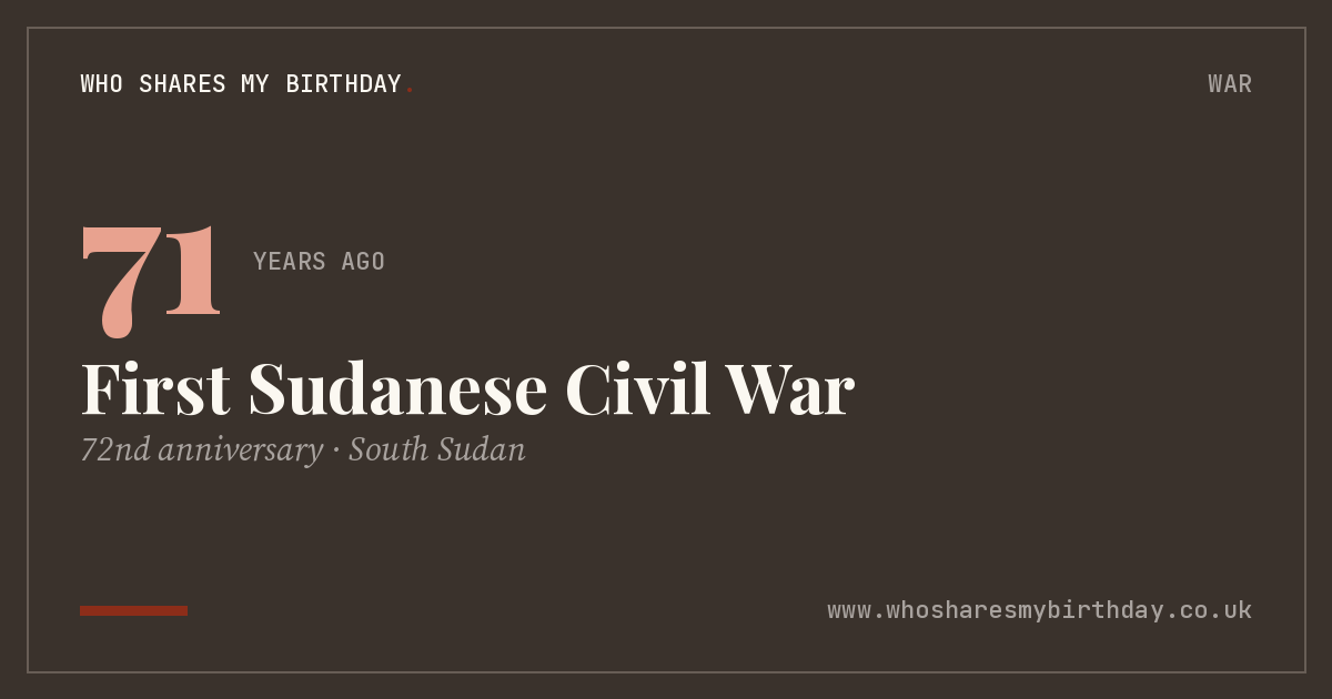 First Sudanese Civil War