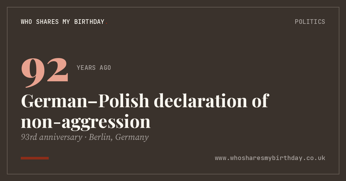 German–Polish declaration of non-aggression