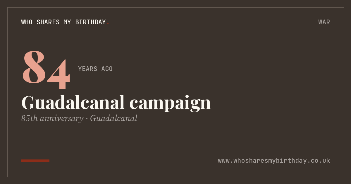 Guadalcanal campaign