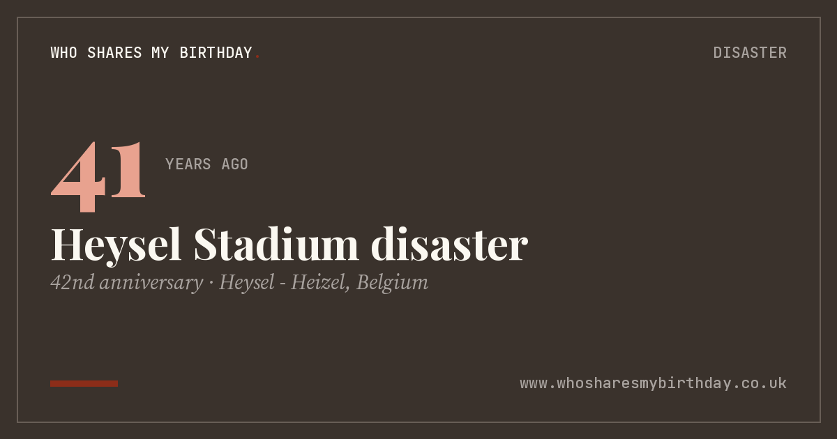 Heysel Stadium disaster