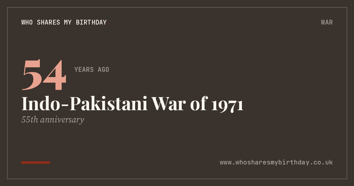 Indo-Pakistani War of 1971